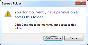 Secured Folder Alert